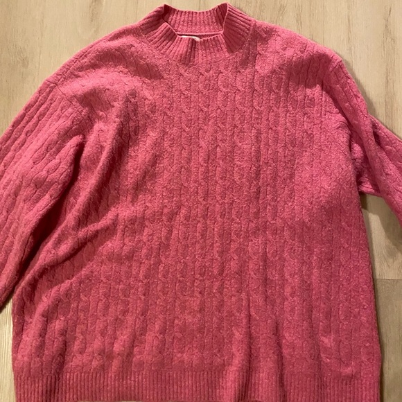 J Crew Factory Cable Knit Mock Turtleneck Sweater - Picture 5 of 7